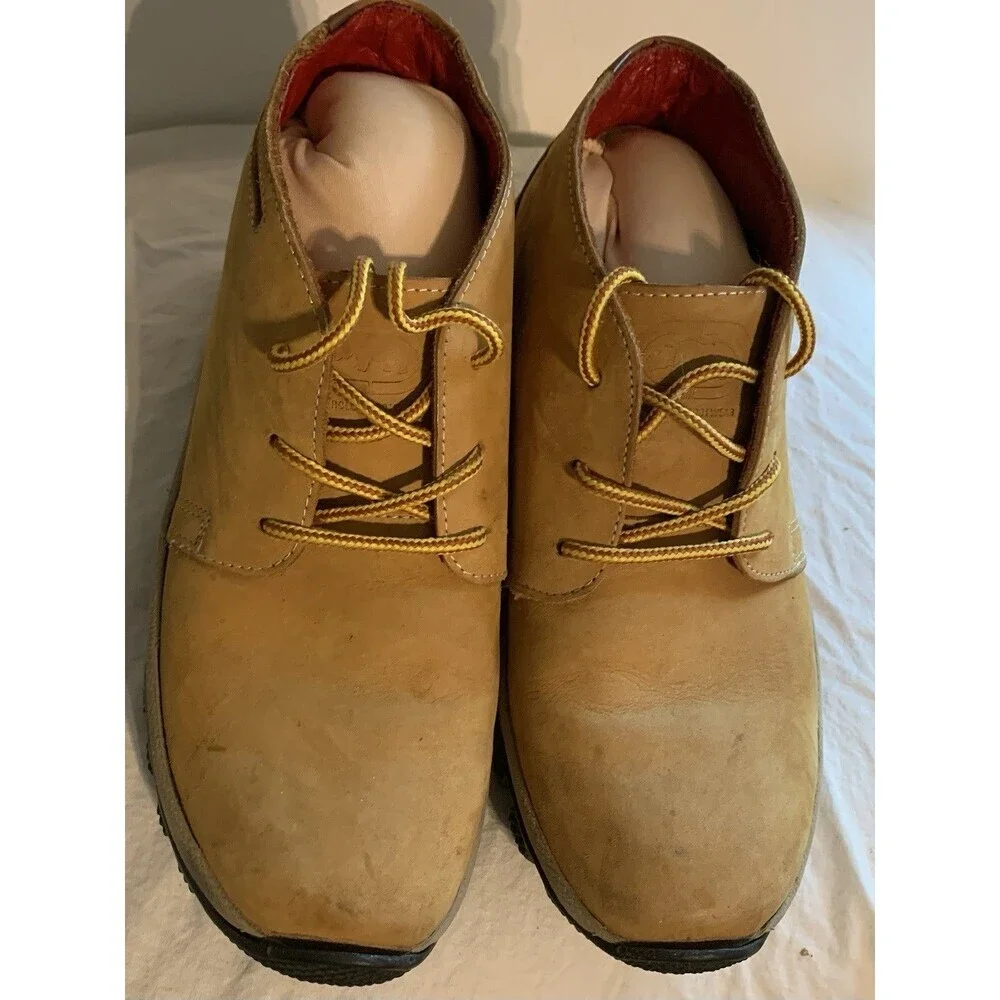 VTG Marc Ecko Footwear Chukka Boots Laces Men's Sz 6.5 Wheat Leather Rugged
